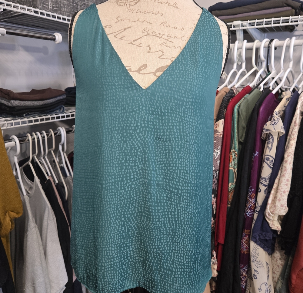 Teal V-Neck Sleeveless Camisole
